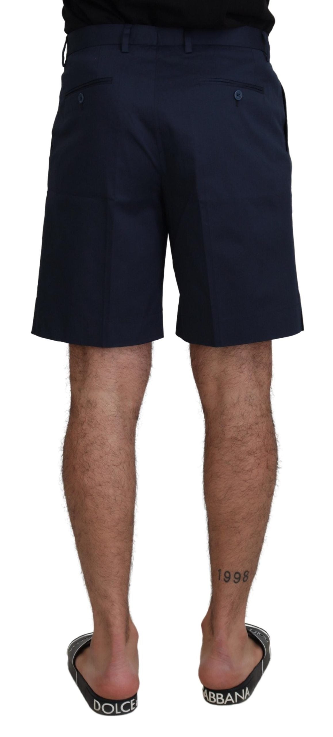 Dolce & Gabbana Blue Chinos Cotton Stretch Casual Shorts Dolce & Gabbana