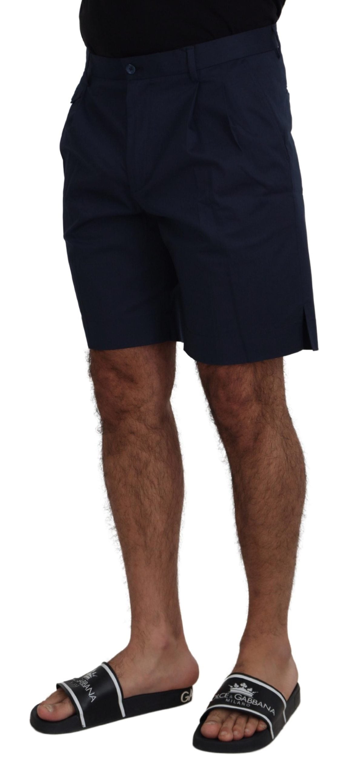 Dolce & Gabbana Blue Chinos Cotton Stretch Casual Shorts Dolce & Gabbana