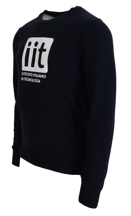 Dolce & Gabbana Blue Cashmere iit Print Pullover Sweater Dolce & Gabbana