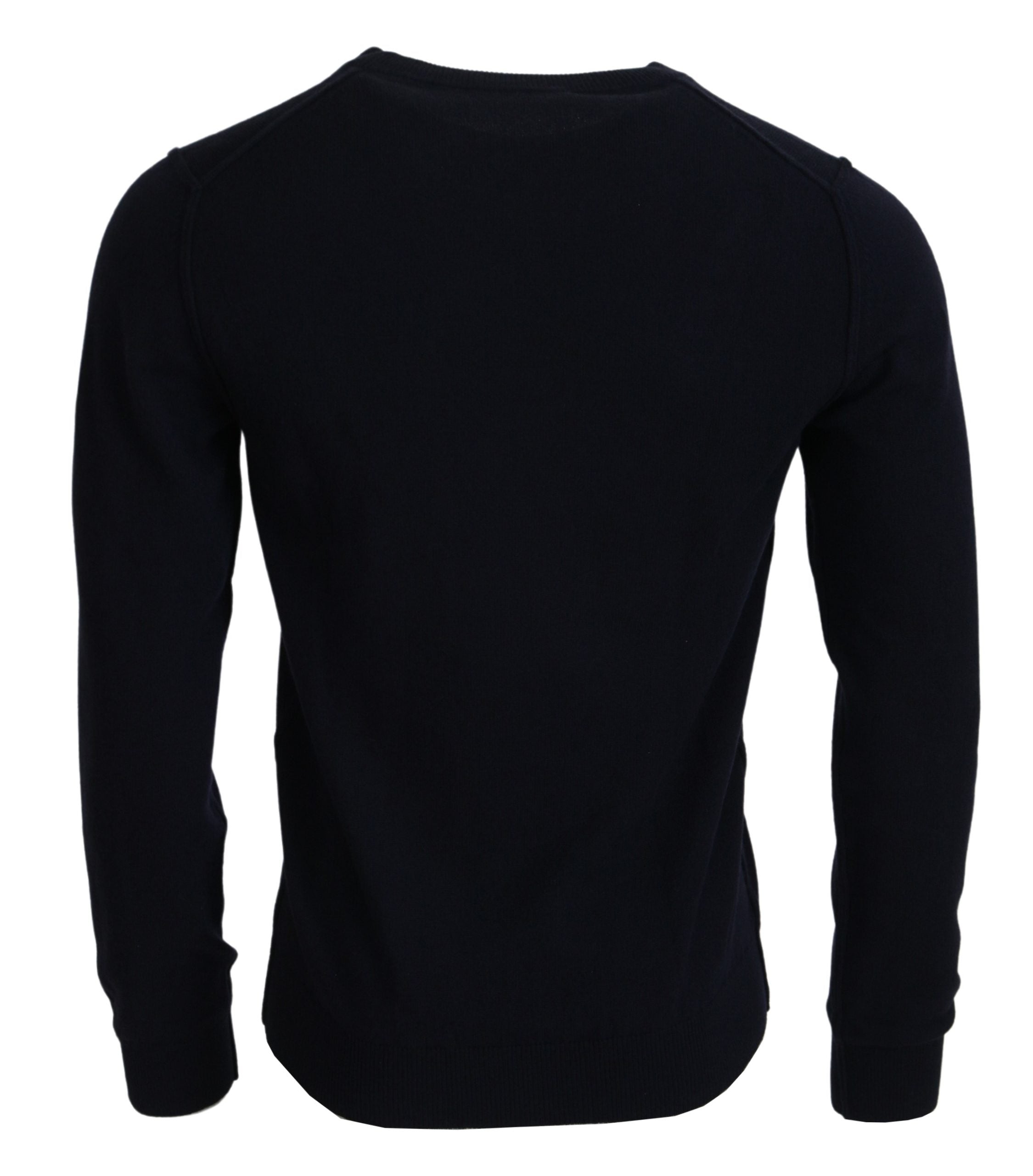 Dolce & Gabbana Blue Cashmere iit Print Pullover Sweater Dolce & Gabbana