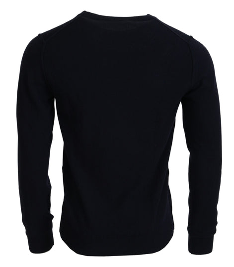 Dolce & Gabbana Blue Cashmere iit Print Pullover Sweater Dolce & Gabbana
