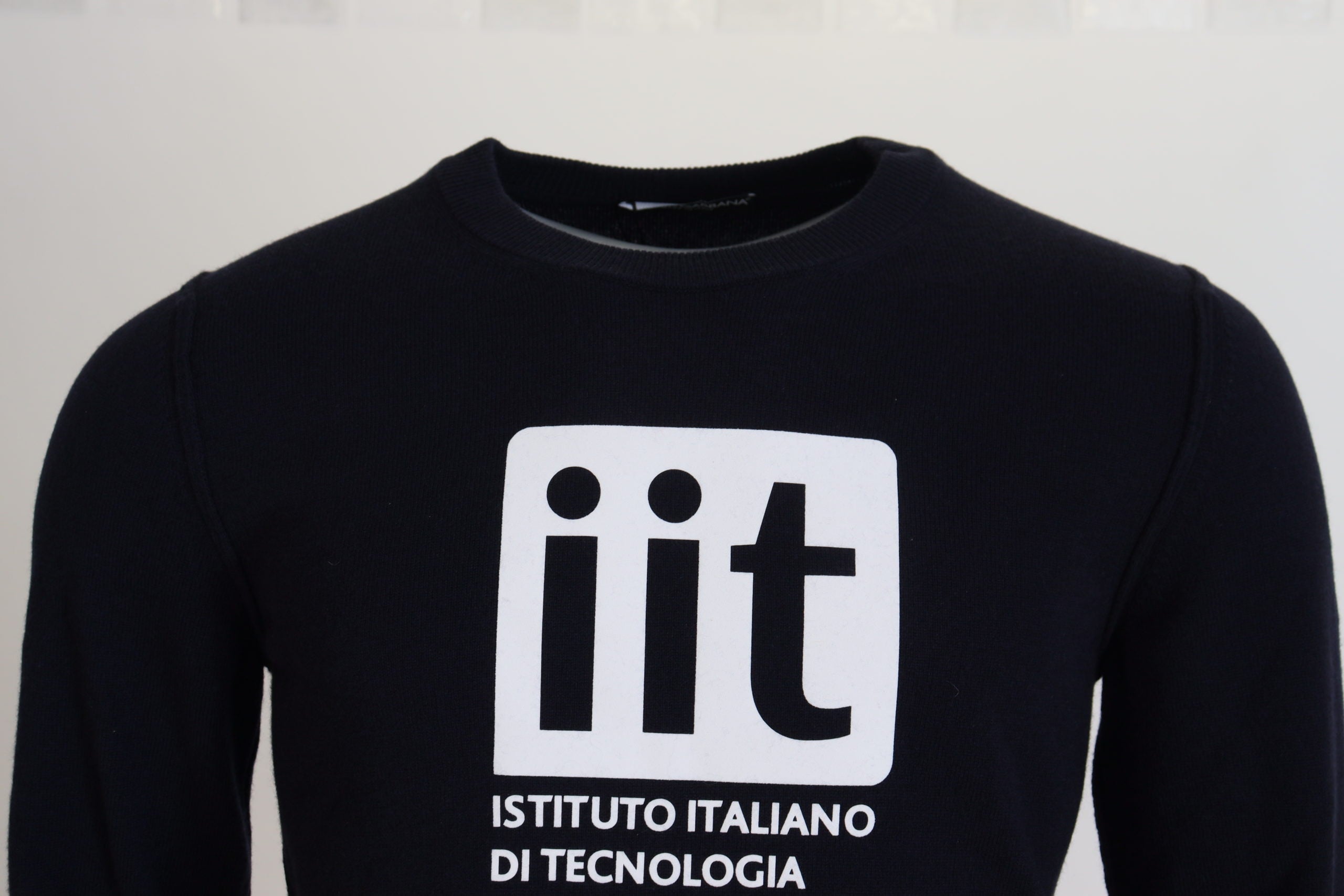 Dolce & Gabbana Blue Cashmere iit Print Pullover Sweater Dolce & Gabbana