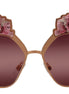 Dolce & Gabbana Pink Gold Rose Sequin Embroidery DG2202 Sunglasses Dolce & Gabbana