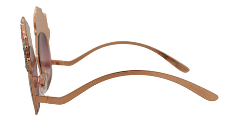Dolce & Gabbana Pink Gold Rose Sequin Embroidery DG2202 Sunglasses Dolce & Gabbana