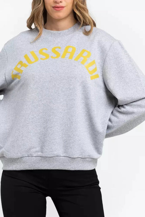 Trussardi Gray Cotton Women Sweatshirt Trussardi