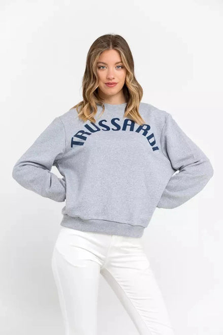 Trussardi Gray Cotton Women Sweatshirt Trussardi