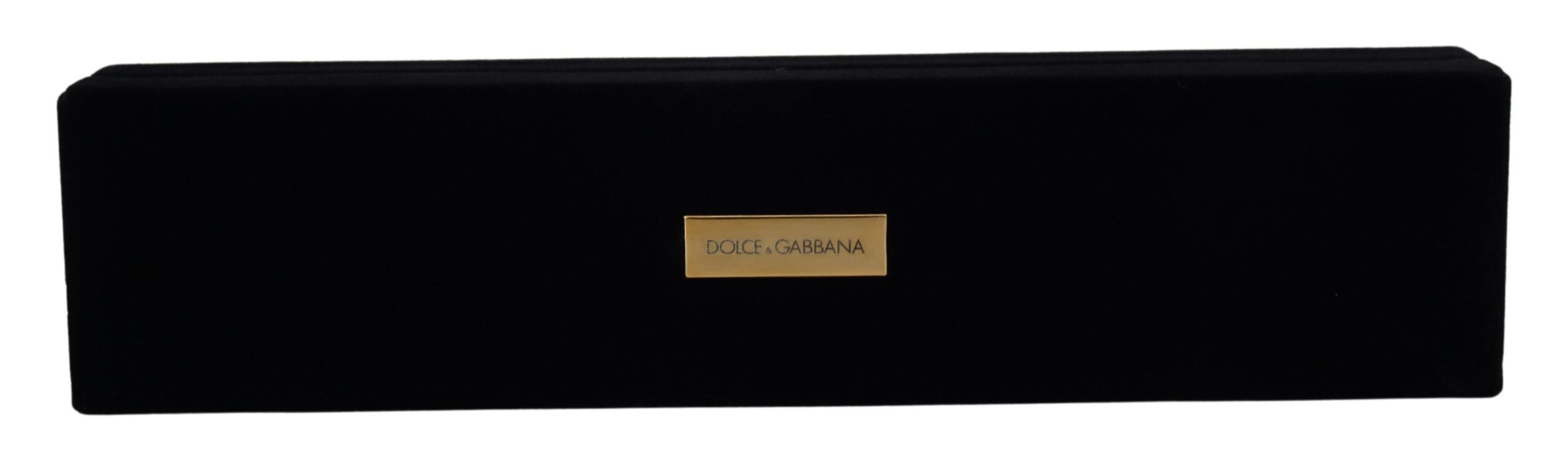 Dolce & Gabbana Black Velvet Logo Plaque Storage Bracelet Jewelry Box Dolce & Gabbana