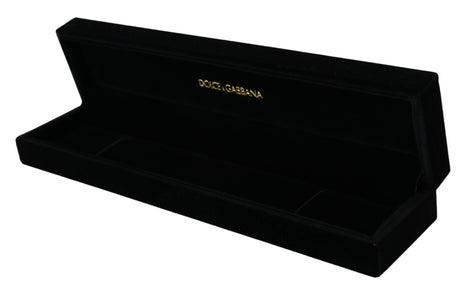 Dolce & Gabbana Black Velvet Logo Plaque Storage Bracelet Jewelry Box Dolce & Gabbana