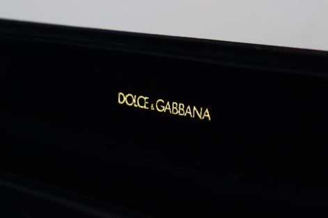 Dolce & Gabbana Black Velvet Logo Plaque Storage Bracelet Jewelry Box Dolce & Gabbana