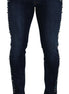 Dolce & Gabbana Blue Cotton Studded Low Waist Denim Jeans Dolce & Gabbana