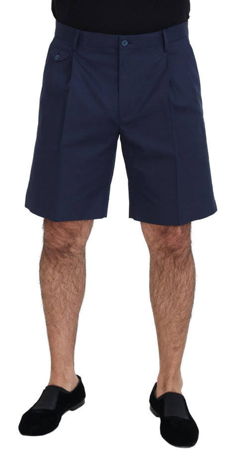 Dolce & Gabbana Blue Chinos Cotton Stretch Casual Shorts Dolce & Gabbana