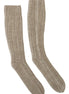 Dolce & Gabbana Beige Wool Knit Calf Long Women Socks Dolce & Gabbana