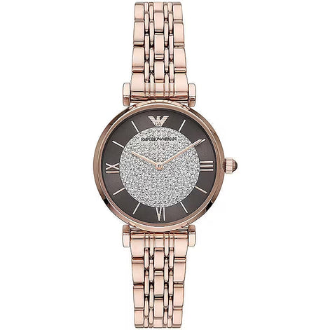 Emporio Armani Elegant Rose Gold-Tone Ladies Watch Emporio Armani