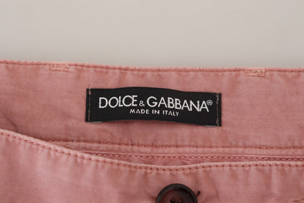 Dolce & Gabbana Pink Chinos Cotton Casual Mens Shorts Dolce & Gabbana