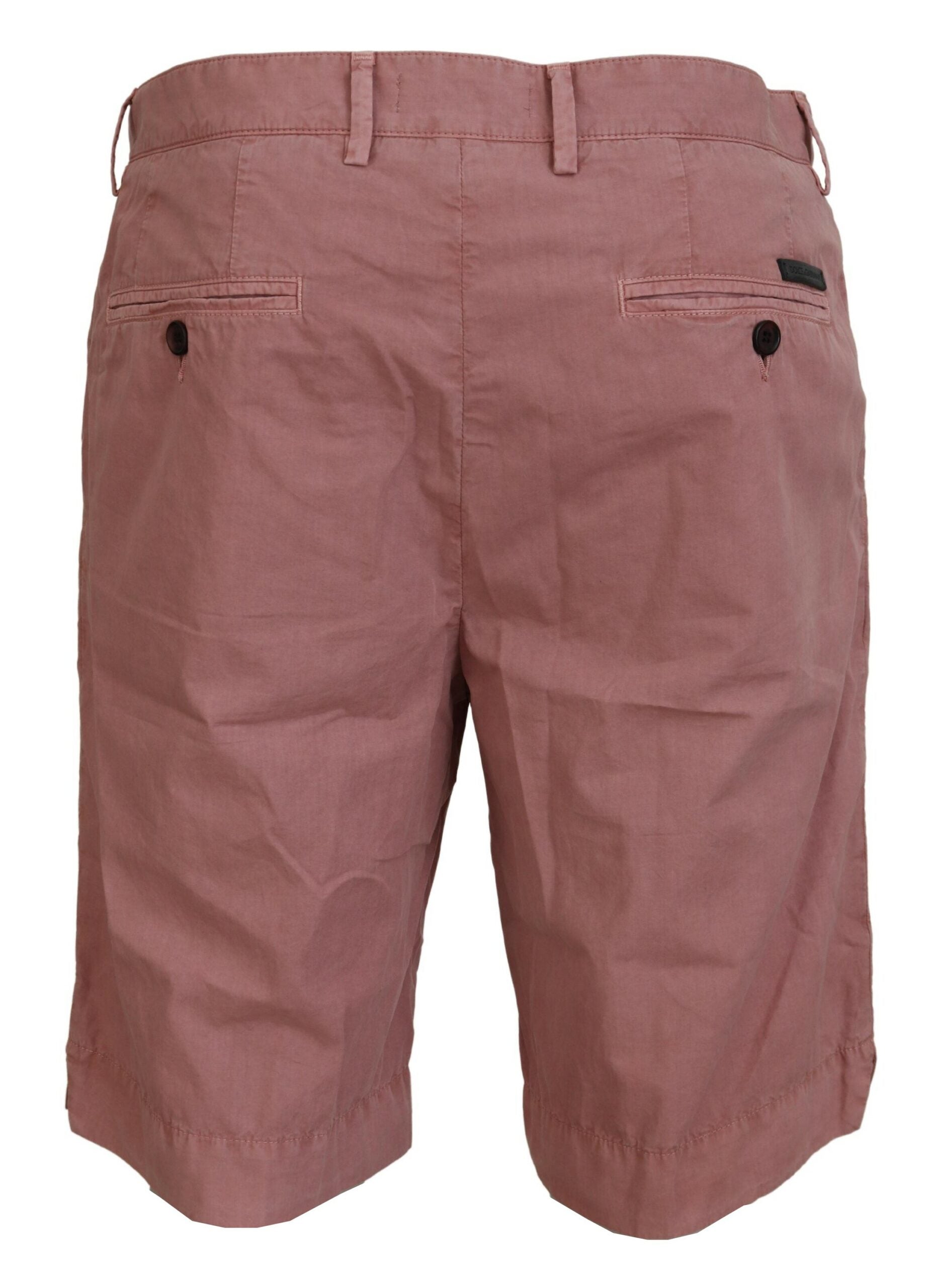 Dolce & Gabbana Pink Chinos Cotton Casual Mens Shorts Dolce & Gabbana