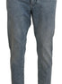 Dolce & Gabbana Blue Wash Slim Fit Cotton Denim Jeans Dolce & Gabbana