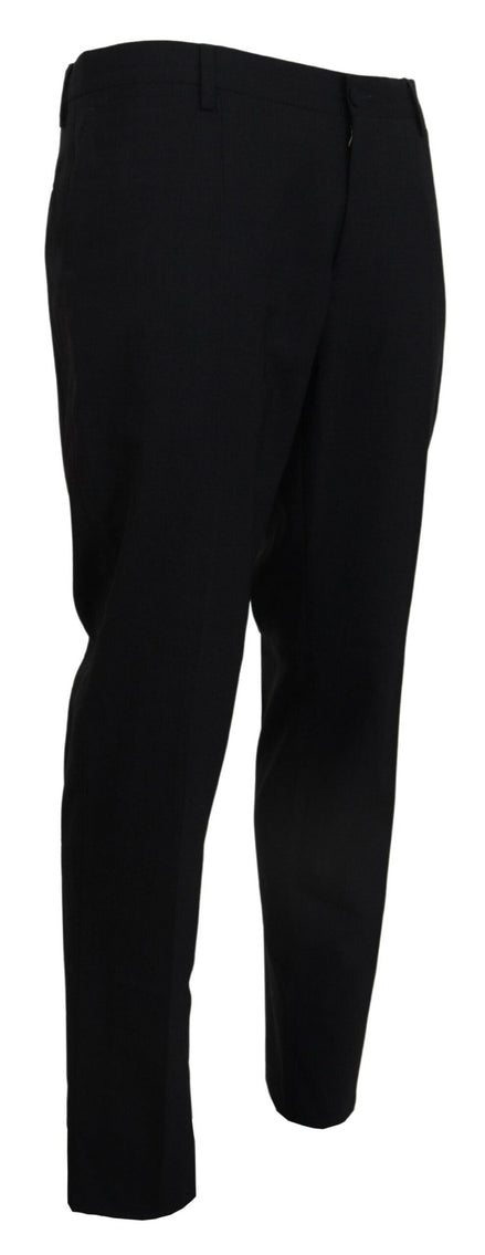 Dolce & Gabbana Gray Wool Stretch Dress Formal Slim Fit Pant Dolce & Gabbana