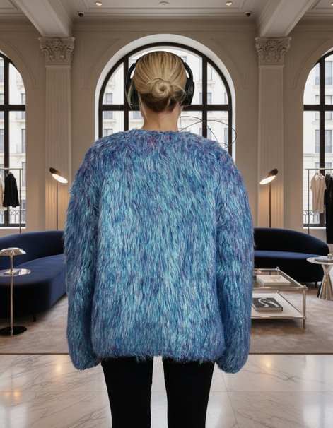 Dolce & Gabbana Multicolor Polyester Fringes Coat Jacket Dolce & Gabbana