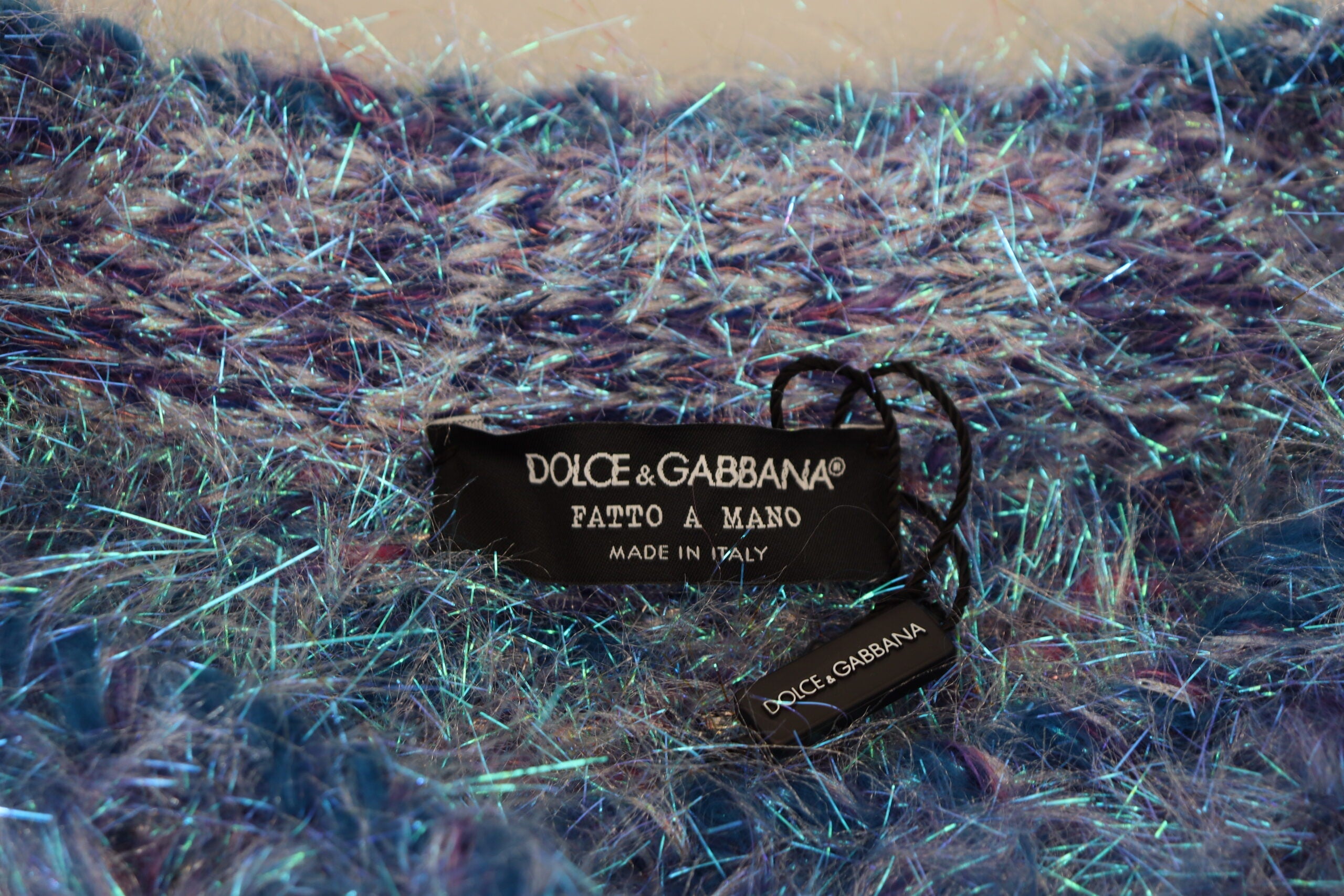 Dolce & Gabbana Multicolor Polyester Fringes Coat Jacket Dolce & Gabbana