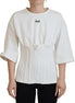Dolce & Gabbana White Corset Stretch Cotton Top T-shirt Dolce & Gabbana