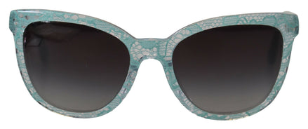 Dolce & Gabbana Blue DG4190 Lace Crystal Acetate Butterfly Sunglasses Dolce & Gabbana