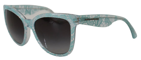 Dolce & Gabbana Blue DG4190 Lace Crystal Acetate Butterfly Sunglasses Dolce & Gabbana