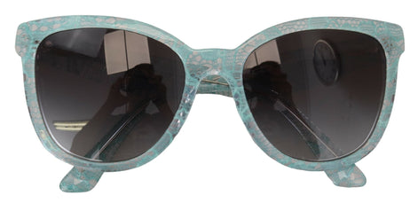 Dolce & Gabbana Blue DG4190 Lace Crystal Acetate Butterfly Sunglasses Dolce & Gabbana