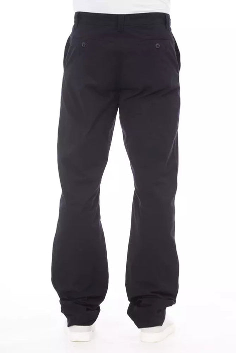Alpha Studio Blue Cotton Men Pant Alpha Studio