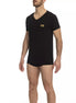 Cavalli Class Black Cotton Men's V-Neck T-Shirt Cavalli Class