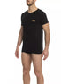 Cavalli Class Black Cotton Men T-Shirt Cavalli Class