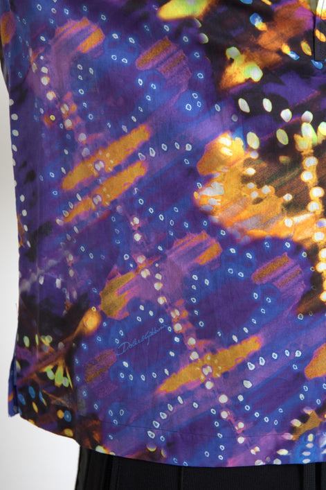 Dolce & Gabbana Luminaire Print Cotton Polo Top Men Shirt Dolce & Gabbana