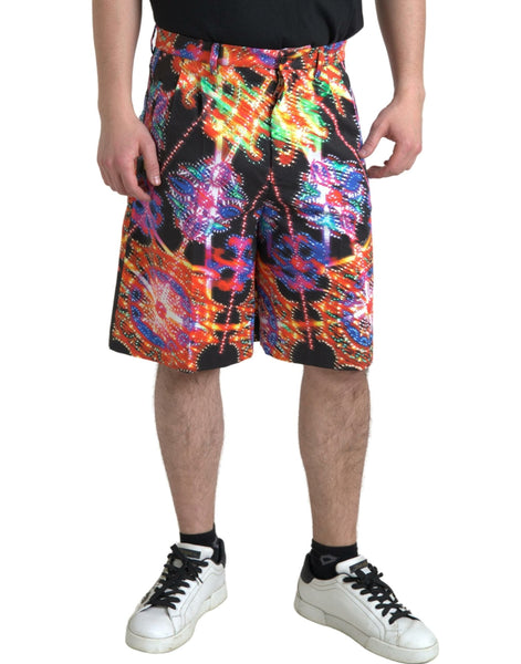 Dolce & Gabbana Multicolor Printed Cotton Men Bermuda Shorts Dolce & Gabbana