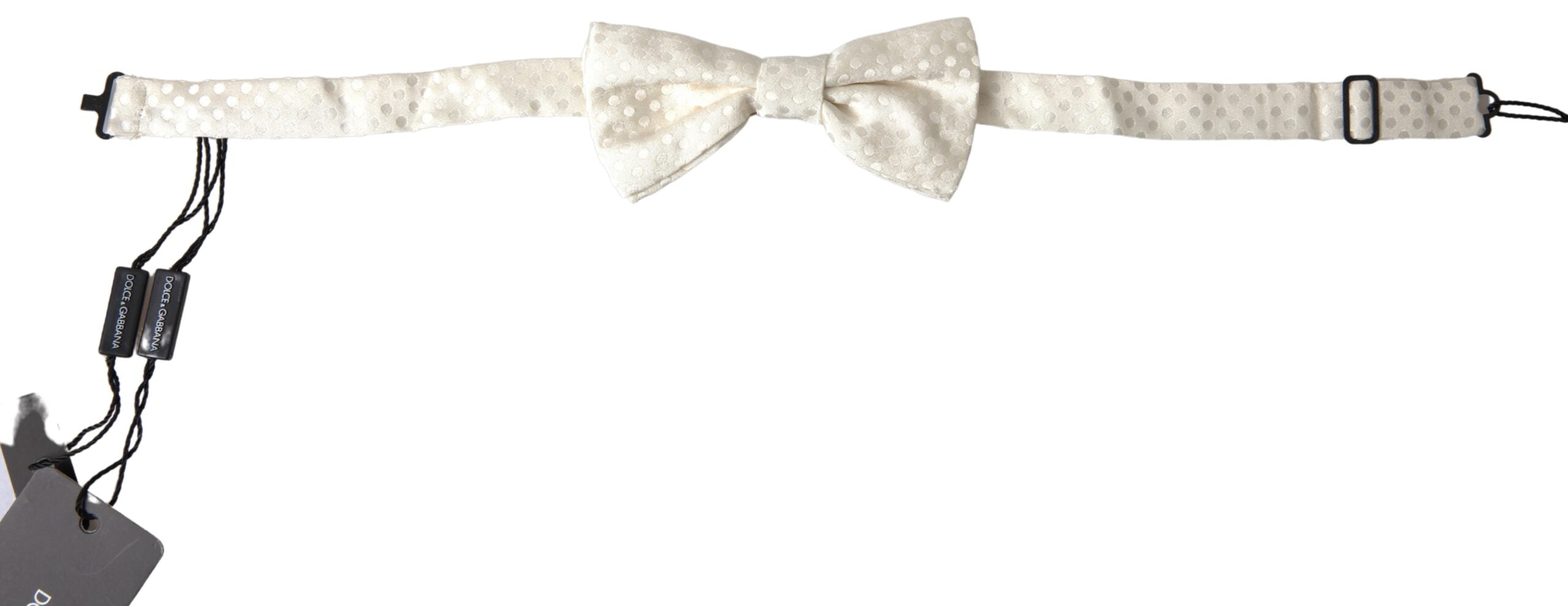 Dolce & Gabbana Ivory Fantasy Pattern Adjustable Neck Papillon Bow Tie Dolce & Gabbana