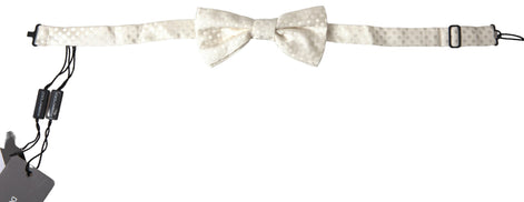Dolce & Gabbana Ivory Fantasy Pattern Adjustable Neck Papillon Bow Tie Dolce & Gabbana