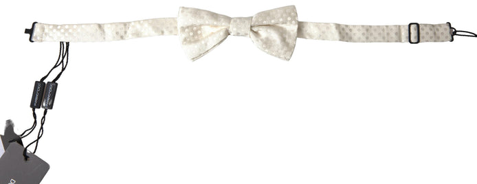 Dolce & Gabbana Ivory Fantasy Pattern Adjustable Neck Papillon Bow Tie Dolce & Gabbana