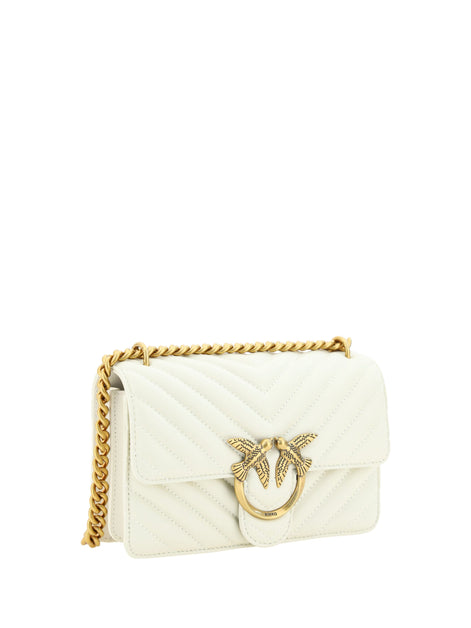PINKO Elegant White Mini Love Shoulder Bag PINKO