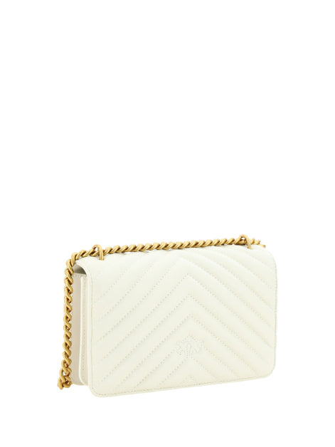 PINKO Elegant White Mini Love Shoulder Bag PINKO