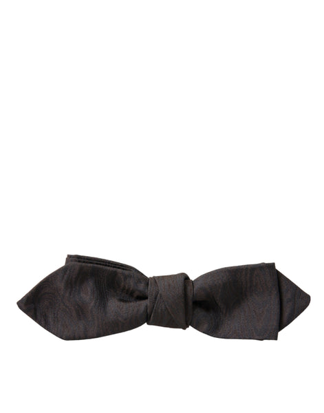 Dolce & Gabbana Brown Polyester Silk Adjustable Neck Men Papillon Bow Tie Dolce & Gabbana