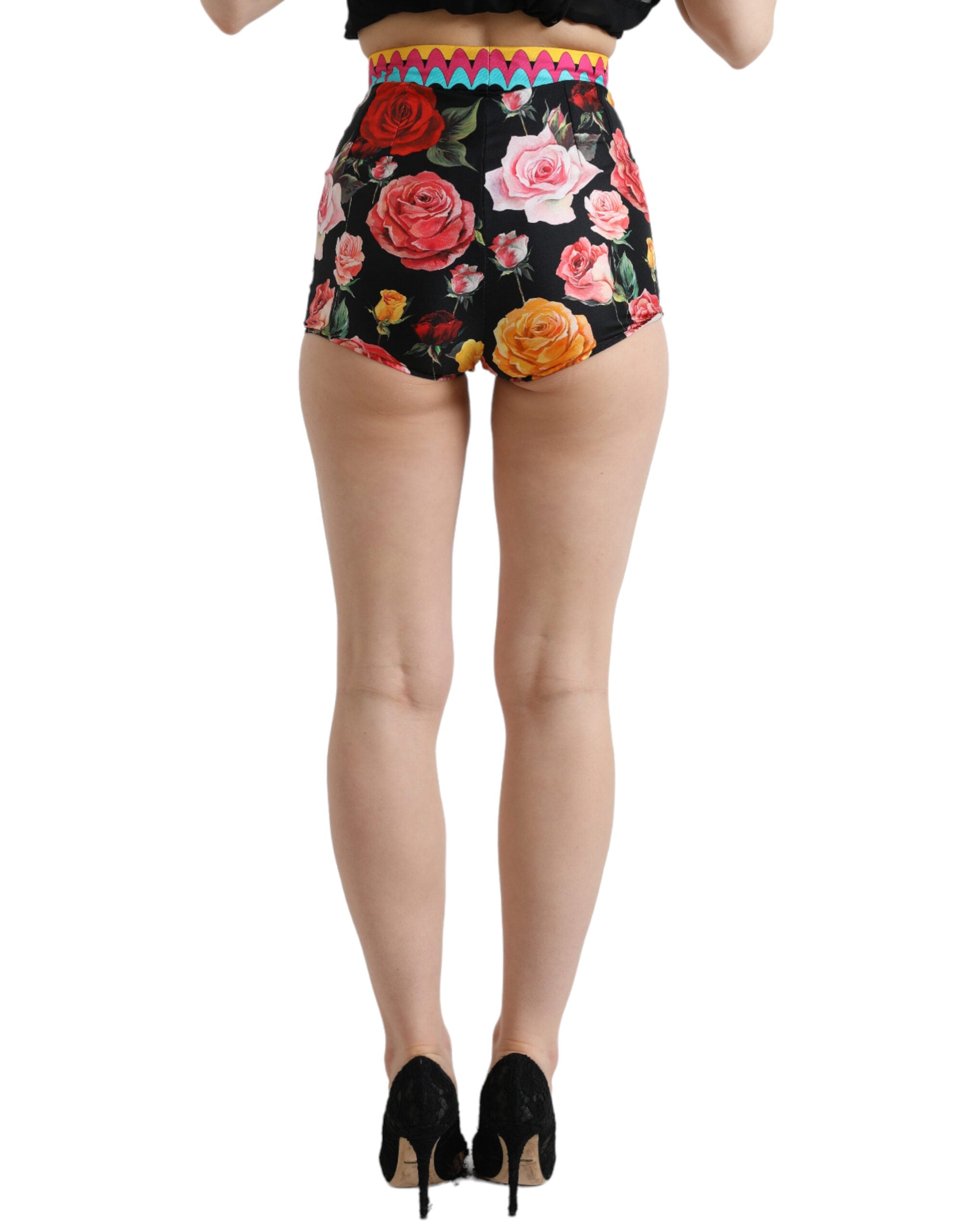 Dolce & Gabbana Multicolor Floral Polka Dot Hot Pants Shorts Dolce & Gabbana