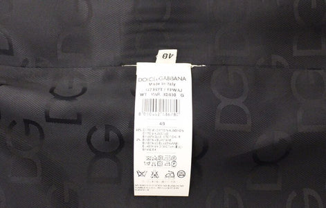 Dolce & Gabbana Gray Striped Wool Silk Dress Vest Gilet Dolce & Gabbana