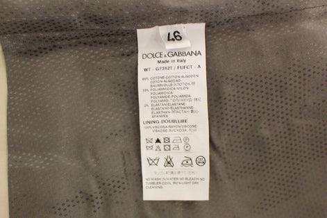 Dolce & Gabbana Beige Cotton Stretch Dress Vest Blazer Dolce & Gabbana