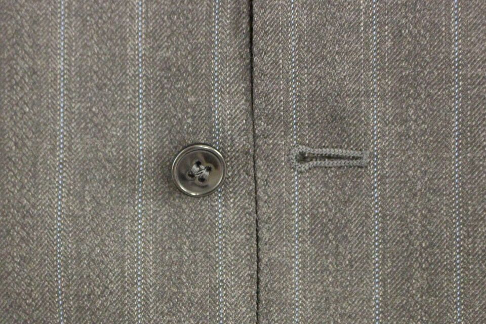 Dolce & Gabbana Gray Striped Wool Logo Vest Gilet Weste Dolce & Gabbana