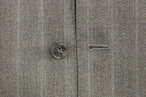 Dolce & Gabbana Gray Striped Wool Logo Vest Gilet Weste Dolce & Gabbana