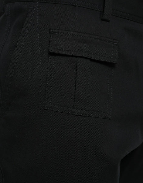 Dolce & Gabbana Black Gray slim Cotton Denim Jeans Dolce & Gabbana