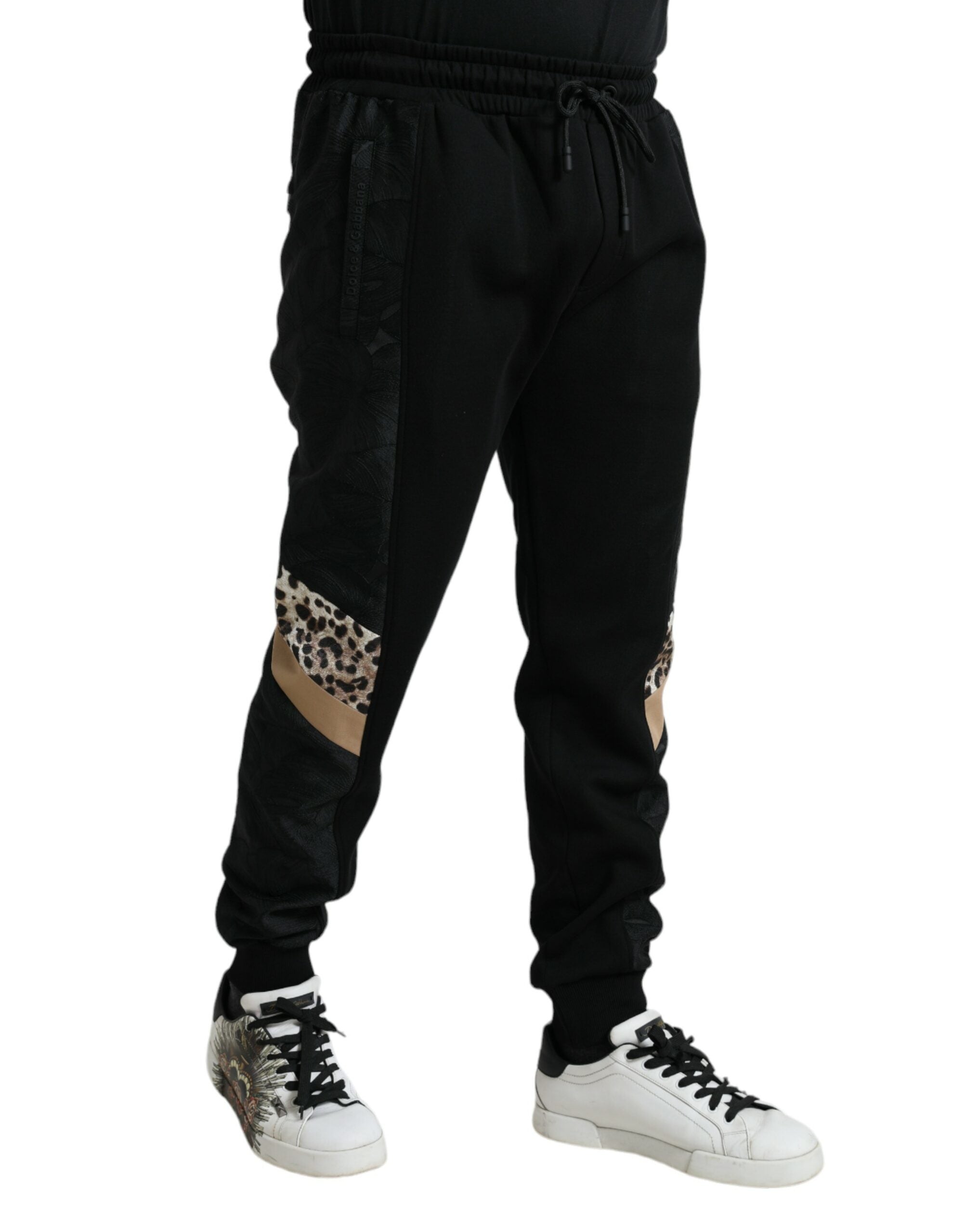 Dolce & Gabbana Black Cotton Slim Stretch Jogger Pants Dolce & Gabbana
