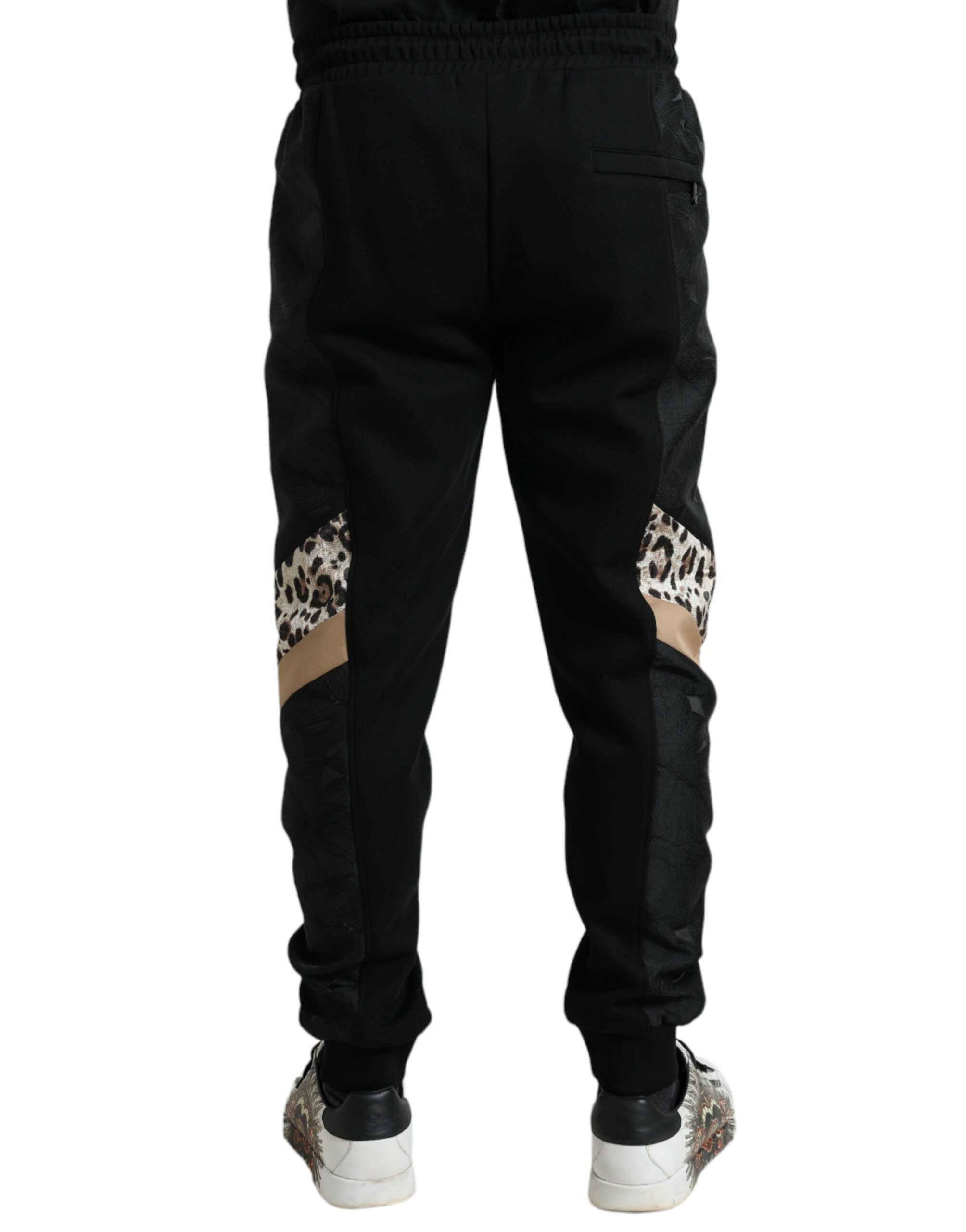 Dolce & Gabbana Black Cotton Slim Stretch Jogger Pants Dolce & Gabbana