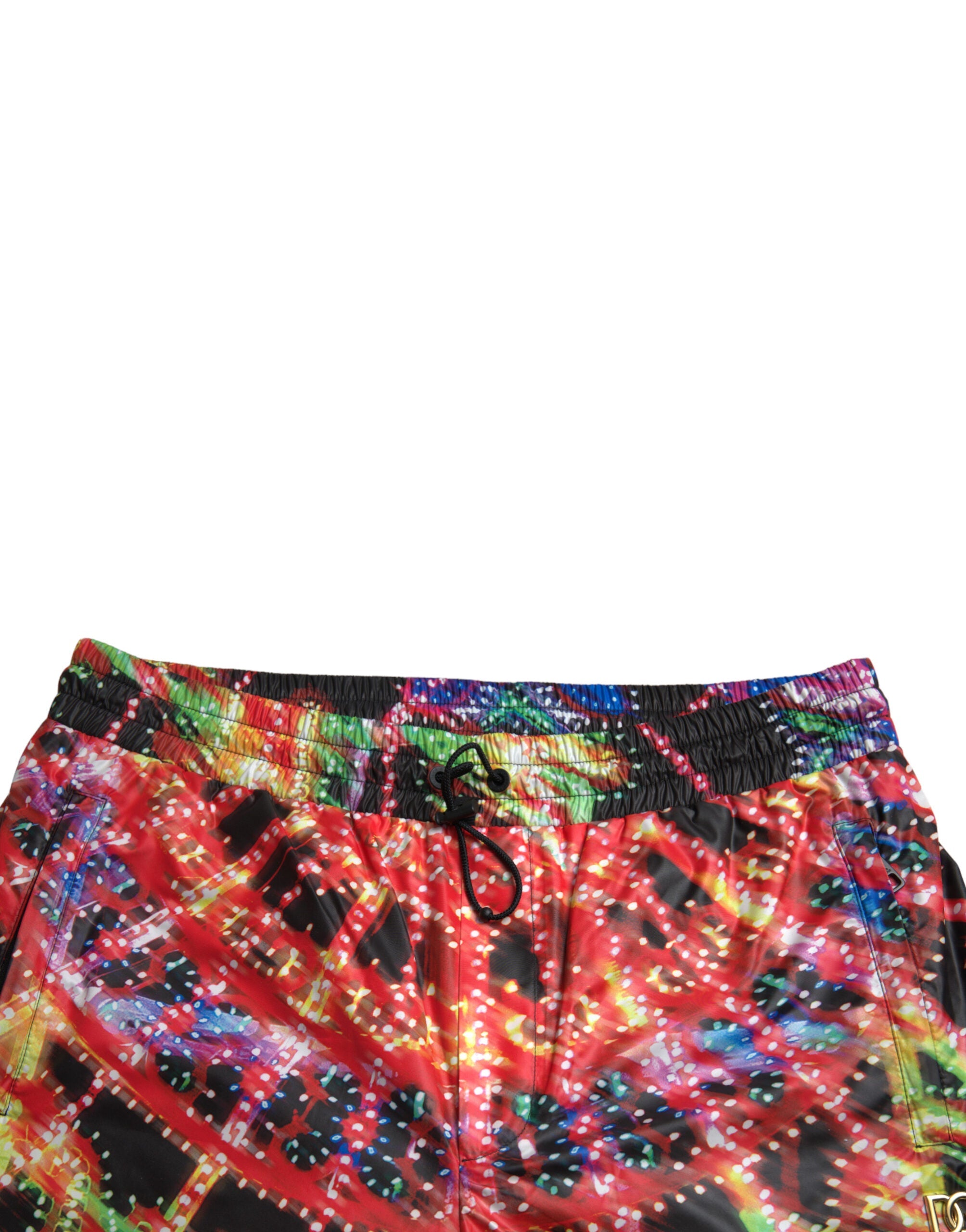 Dolce & Gabbana Multicolor Luminarie Print Men Bermuda Shorts Dolce & Gabbana