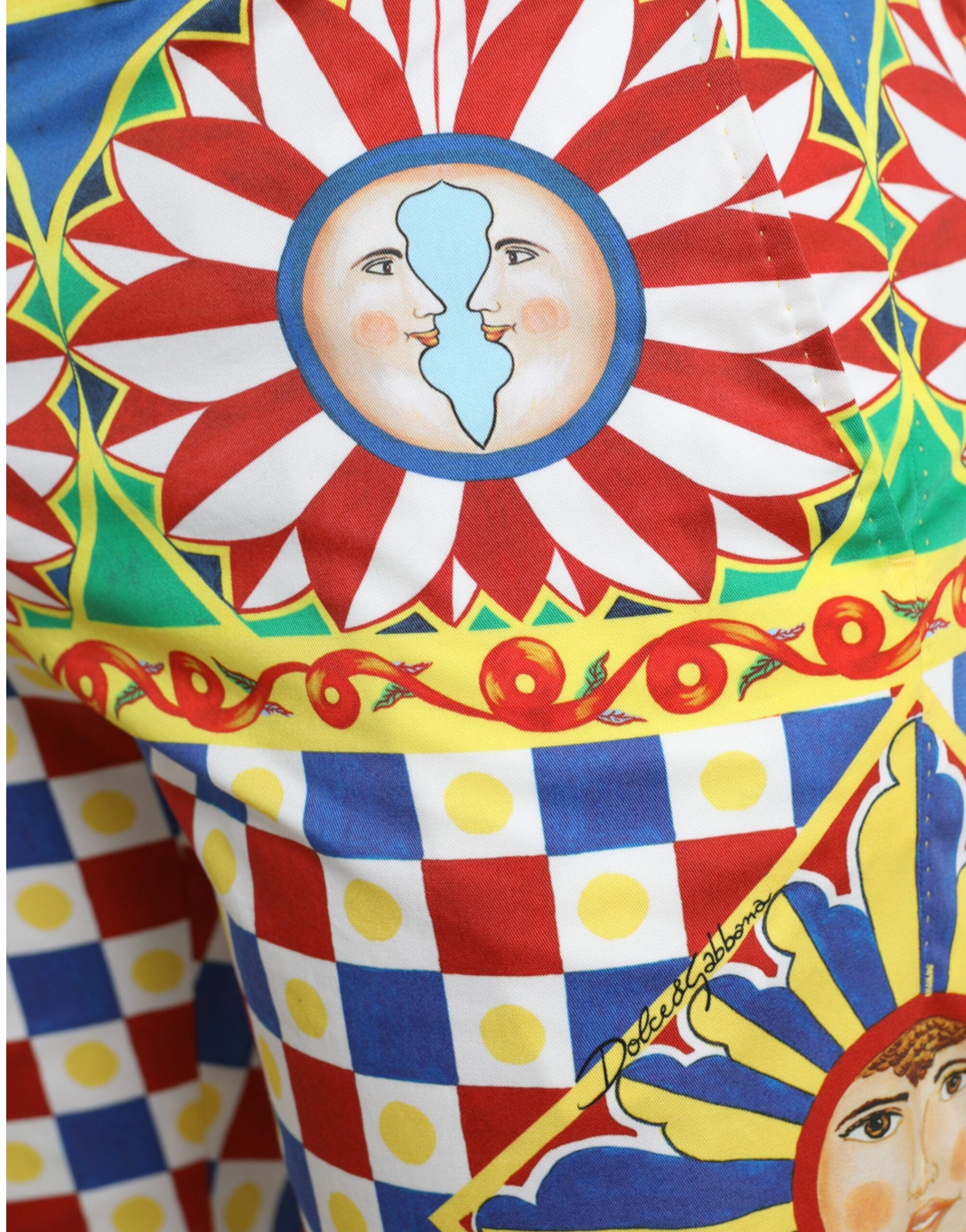 Dolce & Gabbana Multicolor Carretto Print Men Bermuda Shorts Dolce & Gabbana