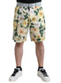 Dolce & Gabbana Multicolor Floral Print Denim Bermuda Shorts Dolce & Gabbana