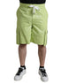 Dolce & Gabbana Light Green Cotton Men Cargo Bermuda Shorts Dolce & Gabbana